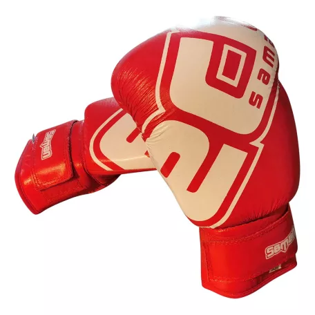 Boxing gloves, Saman, Eco 2.0, leather, red, 10 oz