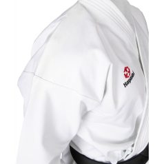   Karate ruha, Hayashi, WKF, Katamori, 13 oz., fehér és színes hímzéssel, Fehér szín, 150 cm méret