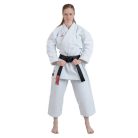 Karate ruha, Hayashi, WKF, Katamori, 13 oz., fehér és színes hímzéssel, Fehér szín, 155 cm méret