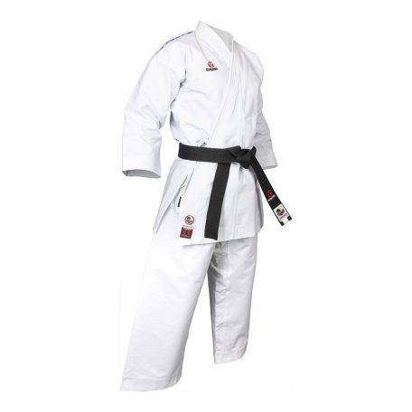 Karate uniform, Hayashi, WKF, Katamori, 13 oz., white, Fehér-kék szín, 160 cm méret