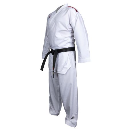 Karate ruha, Hayashi, WKF Green, Premium Kumite, piros hímzéssel, 190 cm