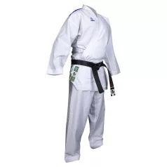   Karate ruha, Hayashi, WKF Green, Premium Kumite, kék hímzéssel, 180 cm