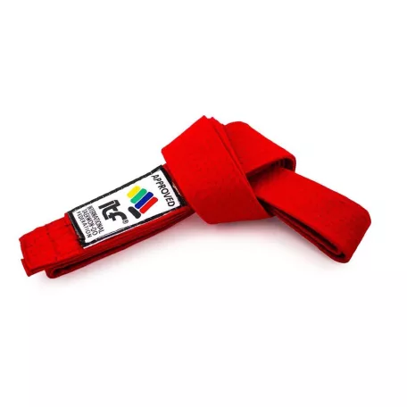 Taekwon-Do belt “ITF” - green, Piros szín, 200 cm méret
