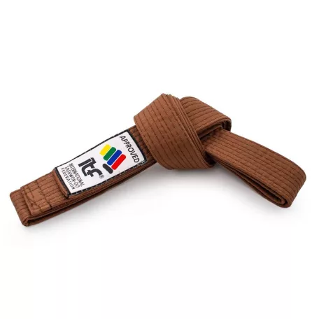 Taekwon-Do belt “ITF” - green, Barna szín, 220 cm méret