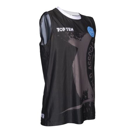 T-shirt, Top Ten, WAKO Kick Light, Fekete szín, S méret