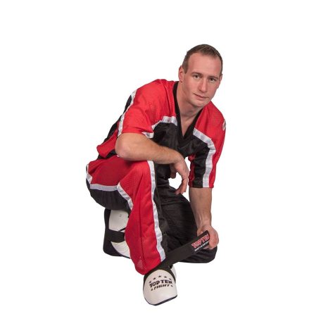 Kick-box shirt, Top Ten, Mesh, black-red, fekete-piros szín, L méret