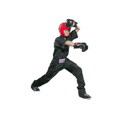 Kick-box shirt, Top Ten, Mesh, black-red, fekete-fekete szín, XXL méret