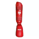 Karate Lábszárvédő lábfejes, Saman, Competition 40, piros, XL