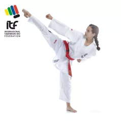   Taekwondo ruha, 10-1 gup, Top Ten, Diamond ITF, 5 méretben! fehér, 180 cm méret