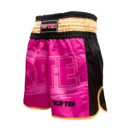 Kick-box rövidnadrág, Top Ten, Power Ink, Pink-arany szín, M méret