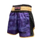 Kick-box rövidnadrág, Top Ten, Power Ink, Lila-arany szín, S méret
