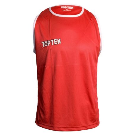 Boxing vest, TOP TEN, IBA, blue/white, Piros-fehér szín, L méret