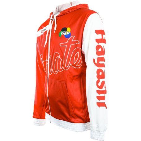 ZIP Hoodie, Hayashi, WKF Brick, red-white, XS méret