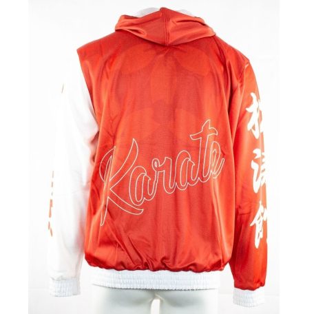 ZIP Hoodie, Hayashi, WKF Brick, red-white, XS méret