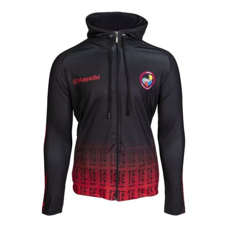Tréning felső, Hayashi, WKF Gradnient, fekete-piros, XL méret