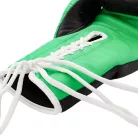 Boxing gloves, Top Ten, Profi, with laces, leather, Fekete-zöld szín, 14 oz méret