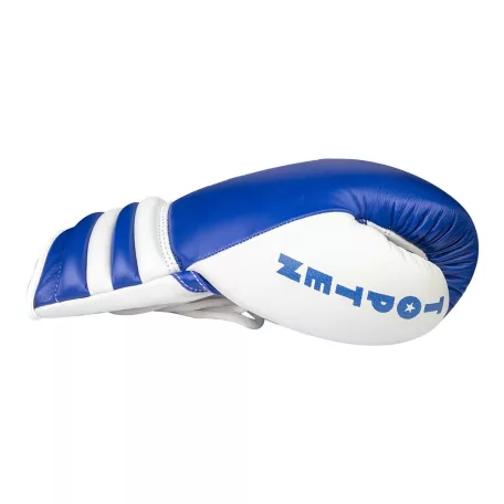 Boxing gloves, leather, with laces, Top Ten, Pro Twister, 10 oz, Kék szín