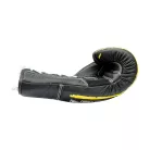 Boxing gloves, Top Ten Round Up, leather, with laces, Fekete-citromsárga szín, 10 oz méret