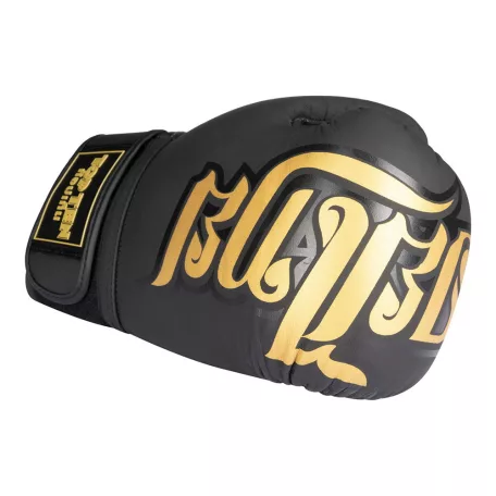Boxkesztyű, bőr, Top Ten, Nong Han, Fekete-arany, 14 oz