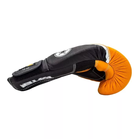 Boxing gloves, Top Ten, 4Select, leather, Narancs-fekete szín, 12 oz méret