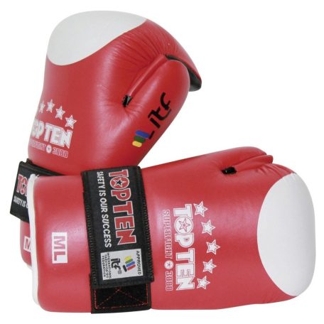 Nyitott tenyeres kesztyű, Top Ten, ITF Taekwondo Superfight 3000, Kék, M-L