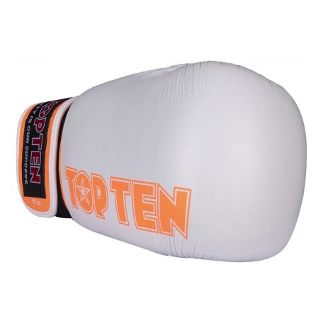 Boxkesztyű, Top Ten, Fight, WAKO, Fehér-narancs, 10 oz