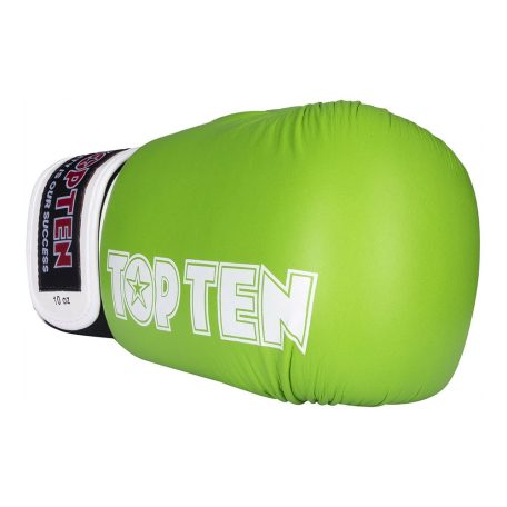Boxkesztyű, Top Ten, Fight, WAKO, Zöld-fehér, 10 oz
