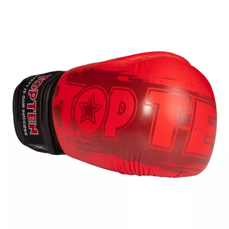 Boxkesztyű, műbőr, Top Ten, Power INK, Piros, 16 oz