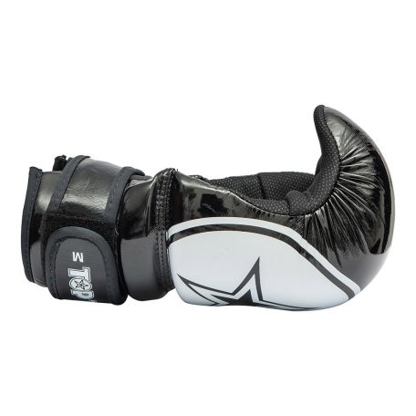 Pointfighter kesztyű, Top Ten, Glossy Block Star, WAKO, Fekete-fehér, L