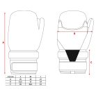 Pointfighter kesztyű, Top Ten, Glossy Block Star, WAKO, Fekete-fehér, L