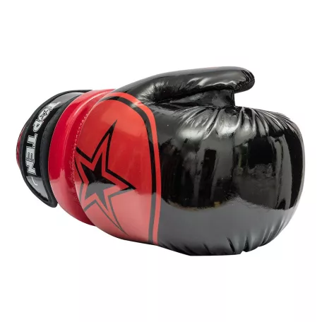 Pointfighter kesztyű, Top Ten, Glossy Block Star, WAKO, Fekete-piros, S