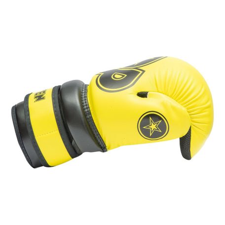 Semi-contact kesztyű, Top Ten, Glossy Block, WAKO, Citromsárga-fekete, L