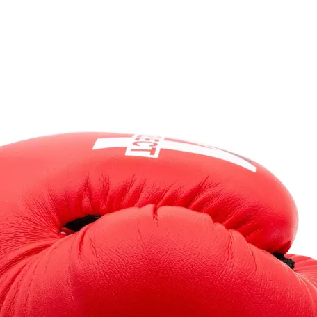 Boxing gloves, Top Ten, 4select, nubuk leather, Fekete-piros szín, 14 oz méret