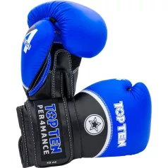   Boxkesztyű, Top Ten, 4select Nubuk, műbőr, Kék-fekete, 10 oz