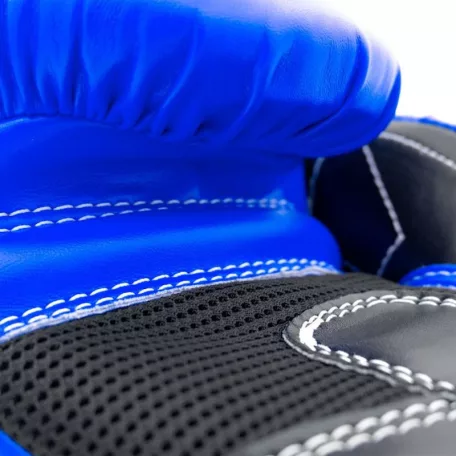 Boxing gloves, Top Ten, 4select, nubuk leather, Kék-fekete szín, 12 oz méret