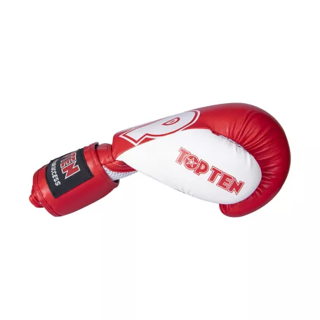 Boxkesztyű, Top Ten, NK3, műbőr, Piros, 10 oz