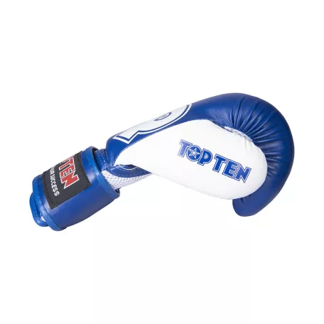 Boxkesztyű, Top Ten, NK3, műbőr, Kék, 10 oz