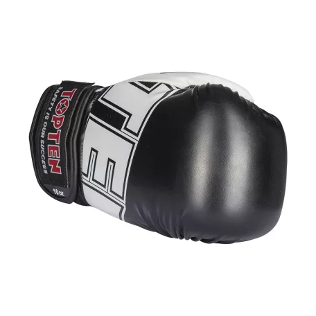 Boxkesztyű, Top Ten, NK3, műbőr, Fekete, 10 oz