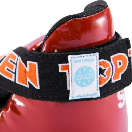 Lábfejvédő, Top Ten, Super Light, WAKO Kick-box, Piros, S