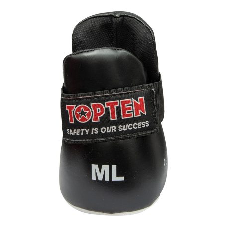 Lábfejvédő, Top Ten, Fight, WAKO Kick-box, ITF Taekwondo, Fekete, XS