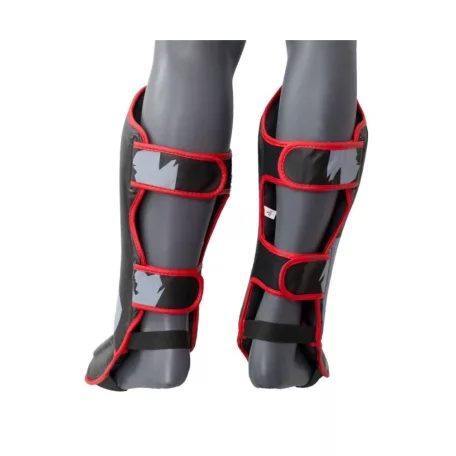 Lábfejes lábszárvédő, Top Ten, Mix Fight Gorilla, Thaibox, K1, MMA, Fekete-szürke, XL