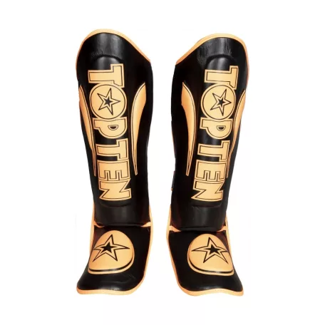 Lábfejes lábszárvédő, Top Ten, Star Light, fekete-narancs, S