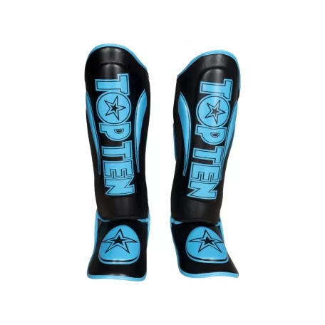 Lábfejes lábszárvédő, Top Ten, Star Light, fekete-kék, M