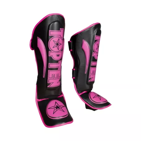 Lábfejes lábszárvédő, Top Ten, Star Light, fekete-pink, L
