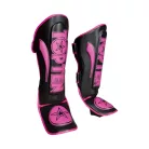 Lábfejes lábszárvédő, Top Ten, Star Light, fekete-pink, XL