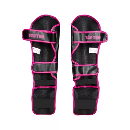 Lábfejes lábszárvédő, Top Ten, Star Light, fekete-pink, XL