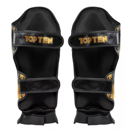 Lábfejes lábszárvédő, Power Ink, Top Ten, Arany-fekete, XS