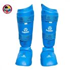 Karate Lábfejes lábszárvédő, Hayashi, WKF, Kék, S