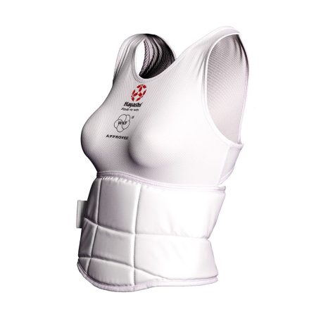 Chest guard, WKF, Hayashi, Essential, for women, white, L méret