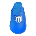 Karate Lábszárvédő lábfejes, Saman, kék, XS